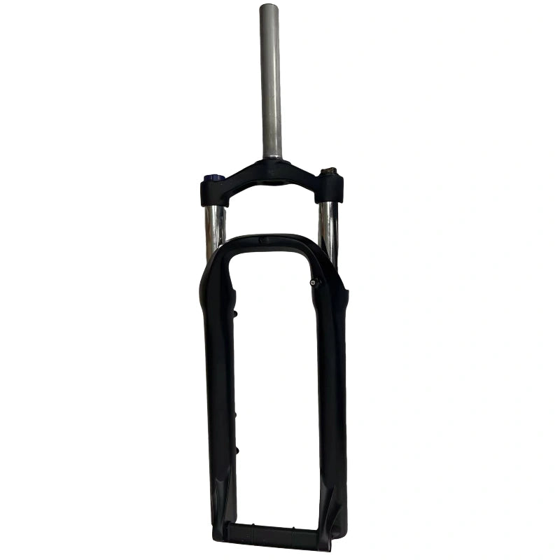 Adjustable suspension front fork for electric bicycles