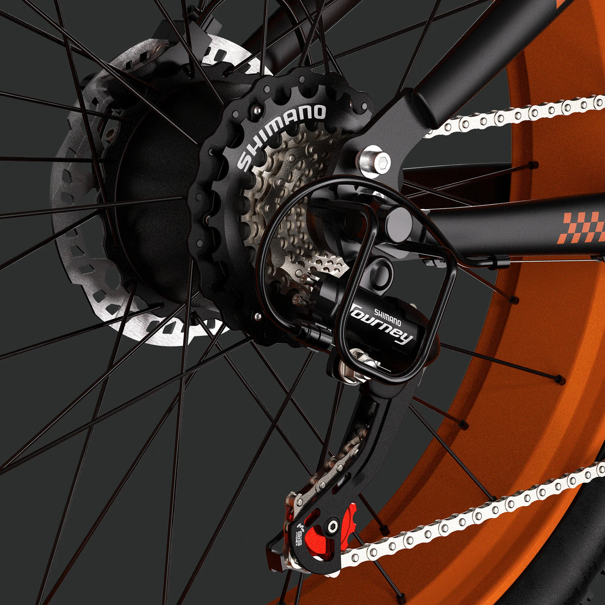 HIKNIGHT H2 Pro transmission and rear drivetrain close-up